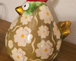 several colorful chickens