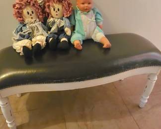 cute bench and babies that need a home