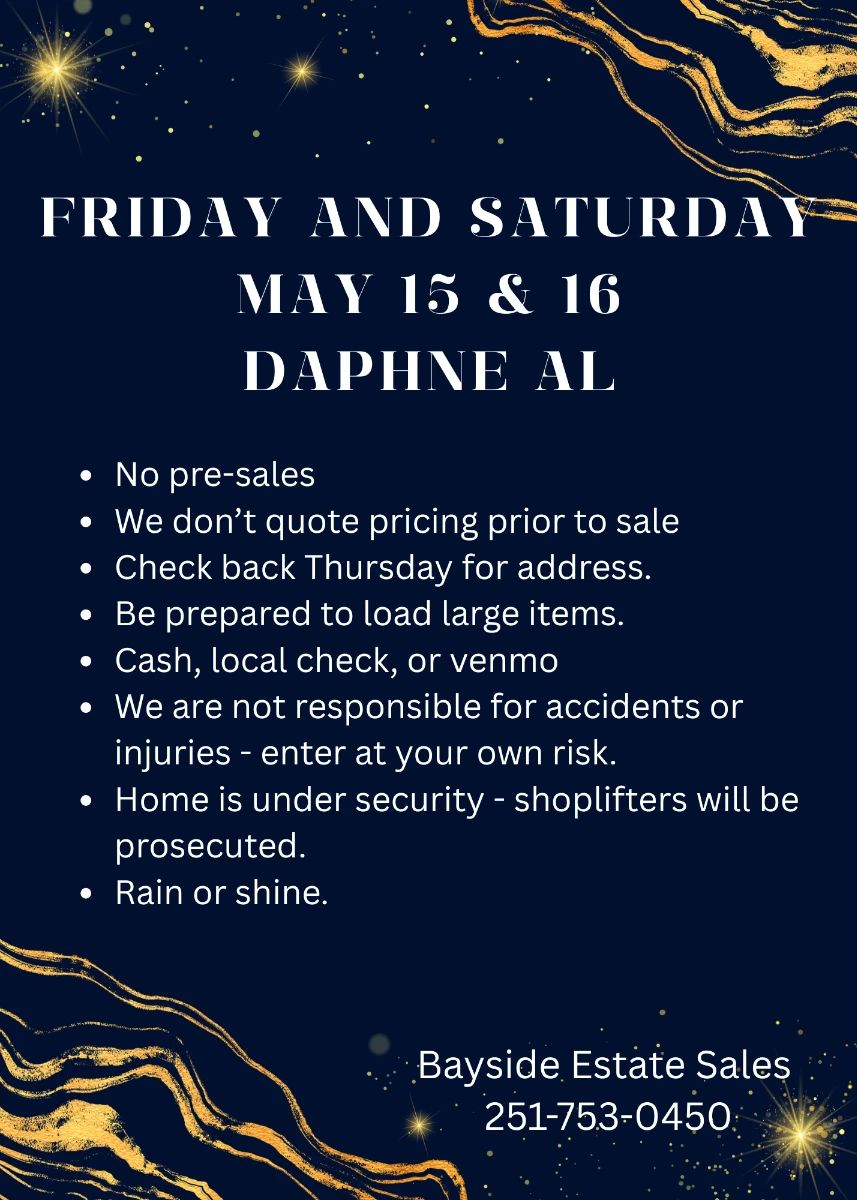 Bayside Estate Sales Graphic for Social Media