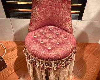 Bombay Company Skirted Vanity Chair with Tufted Seat