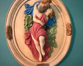 Neoclassical Allegory Wall Plaque  Paolo and Francesca