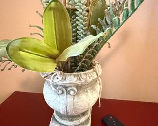 Artificial Succulent Arrangement in Distressed Urn Planter