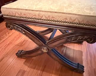 Ethan Allen Alexis XFrame Upholstered Ottoman or Bench