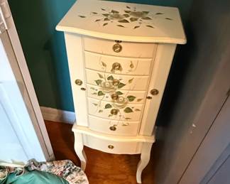 Vintage Thomas Pacconi HandPainted Jewelry Armoire