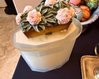 Jim Shore Heartwood Creek Floral Arrangement Candle Holder