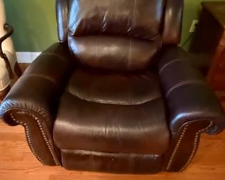 Brown Leather Recliner Chair