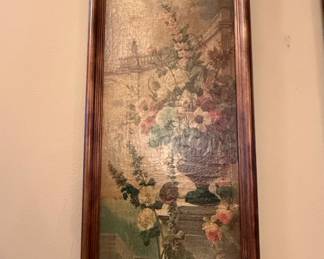 Oval Framed Floral Still Life Painting