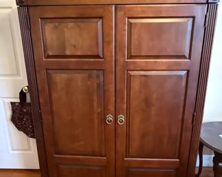 Ethan Allen British Classics Dark Wood Armoire Wardrobe