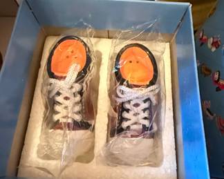 Ceramic Miniature HighTop Sneaker Ornaments