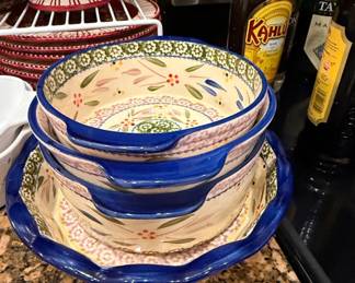 TempTations Old World Confetti Mixing Bowls Set