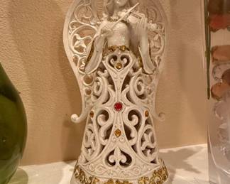 Ornate Angel Figurine Playing Violin