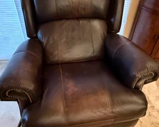Hancock  Moore Brown Leather Recliner Chair