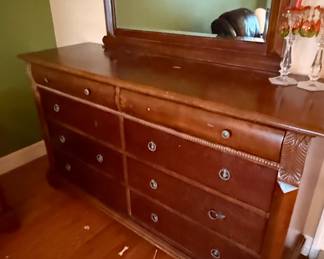 Liberty Furniture Rustic Traditions Mahogany Dresser with Mirror