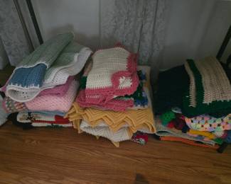 Crocheted throws