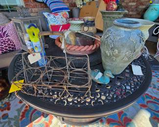 The firepit has never been used