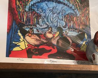 Hand Signed Limited Edition "Peabody Ducks" Lithograph