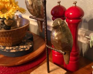 Brass Bird Decor