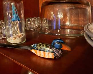 Vintage Avon Wood Duck Letter Opener, Hand Painted