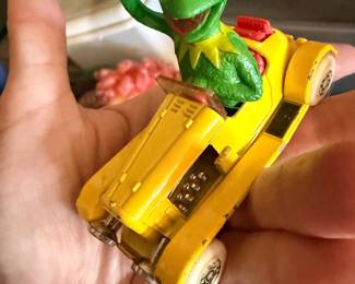 Kermit the Frog in Metal Car