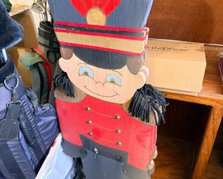 Large Hand Painted Wood Soldier Decorations
