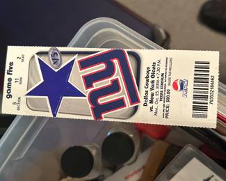 Oct 2006 Cowboys vs Giants Game 5 Ticket Stub
