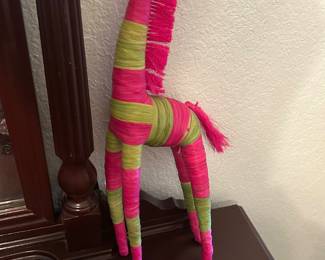 African Straw Raffia Giraffe Decor