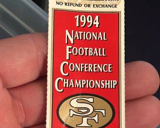 1994 Dallas Cowboys @ San Francisco World Championship Ticket Stub