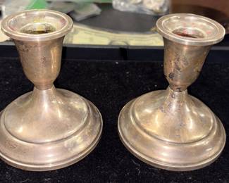 Sterling silver candlesticks