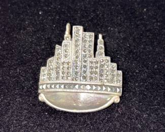 New York City Silver brooch
