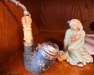 Vintage BBK Swiss Lidded Tobacco Pipe