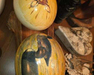 Painted Emu Eggs