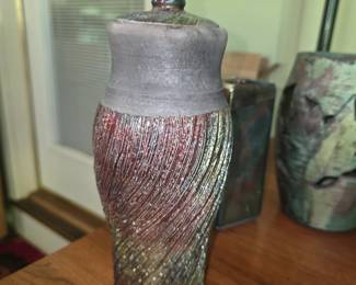 Signed Howard 07 Raku pottery