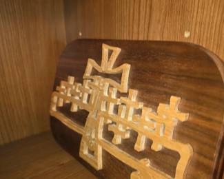 Last Supper Cross Wood