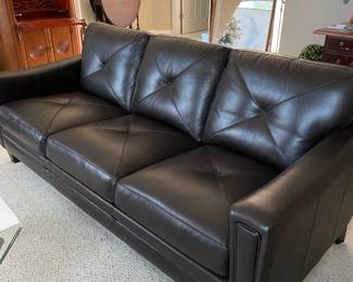 ABBYSON ATMORE LEATHER SOFA