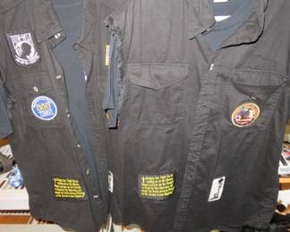 Black Denim Motorcycle Vest featuring Patriot Guard Riders Patches