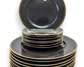 Fitz Floyd Pavilion Snack 8 Dinner 8 Porcelain Plates
