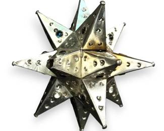 Mexican Tin Moravian Star With Marbles