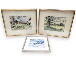 Keith Hoffman Watercolor Barns More Artwork