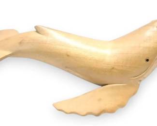 Carved Wooden Whale