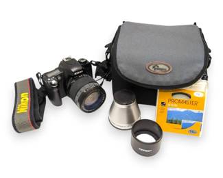 Nikon N75 AFSLR Camera With Accessories