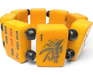 Bakelite Mahjong Tile Bracelet