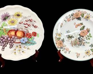 Copeland Spode Reynolds Wedgwood Eastern Flowers Plates
