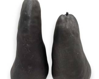 Pear Figures 2 Dark Matte Glazed Hollow Pottery