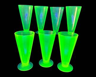 Uranium Footed Tumbler Glasses