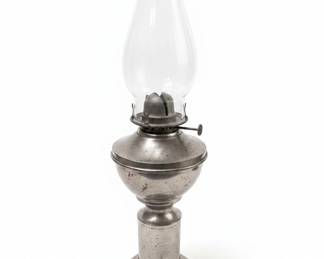 Antique Rayo Style Oil Lamp with Glass Chimney