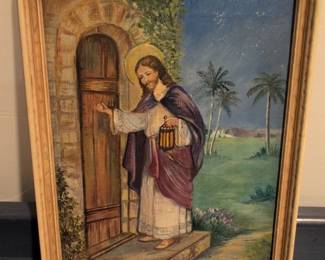Jesus with Lantern Painting by Elisabeth Lee