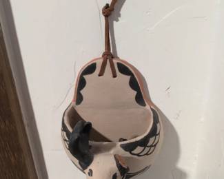Southwestern Style Ceramic Bird Wall Pocket Planter
