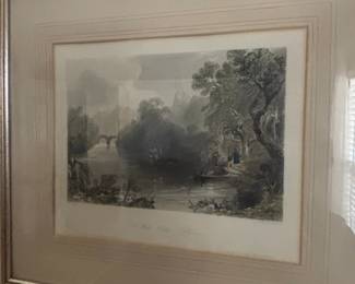 The Old Bridge, Durham by William Henry Bartlett