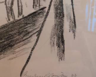 Boardman Robinson Sketch of European Townscape second image