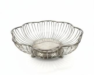 Silver Wire Scalloped Edge Fruit Bowl